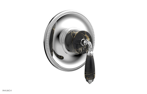 Phylrich VALENCIA - Thermostatic Shower Trim, Black Marble Lever Handle TH338C