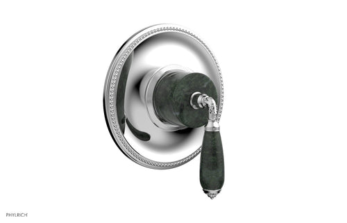 Phylrich VALENCIA - Thermostatic Shower Trim, Green Marble Lever Handle TH338F