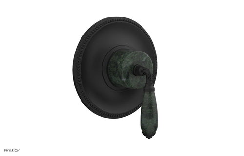 Phylrich VALENCIA - Thermostatic Shower Trim, Green Marble Lever Handle TH338F