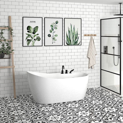 Zitta Freestanding bathtub, 60", in glossy white