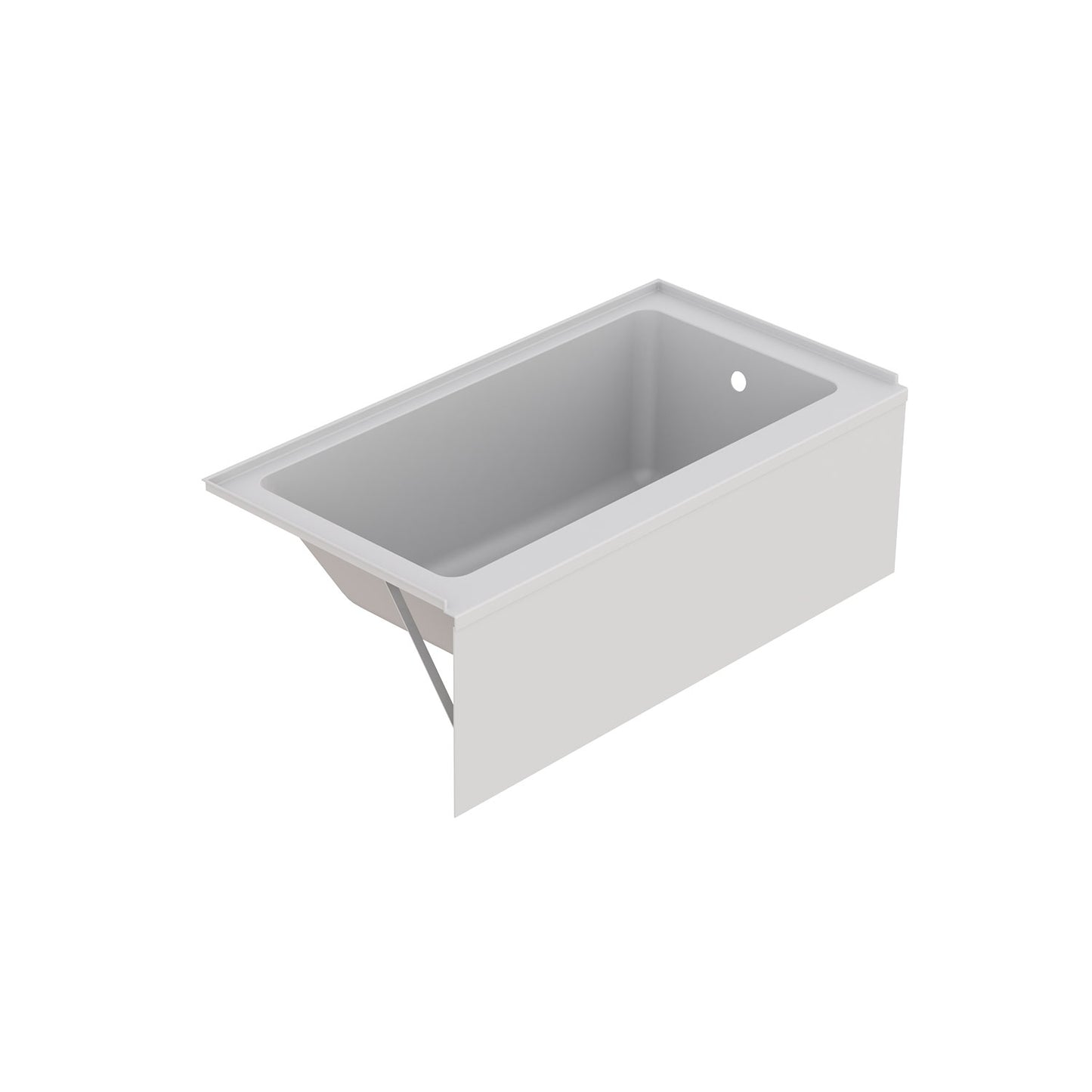 Zitta Skirt bathtub in alcove, 60", in glossy white