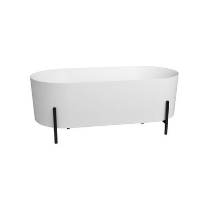 Zitta Otton Freestanding bathtub, 65 3/8", matte black legs