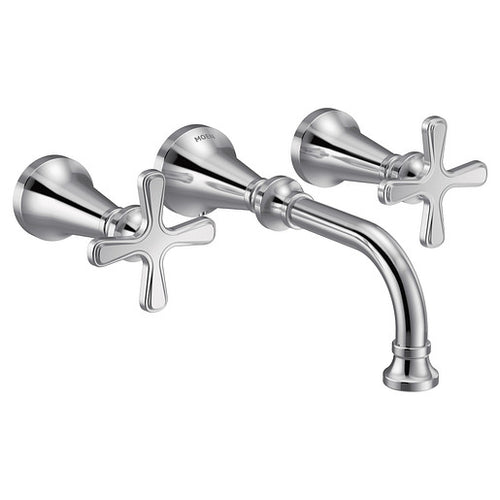 Moen Colinet Chrome two-handle wall mount bathroom faucet