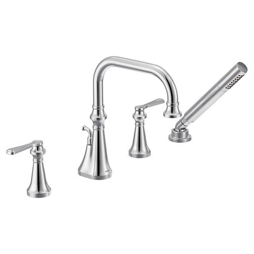 Moen Colinet Chrome two-handle high arc roman tub faucet