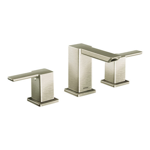 Moen 90 Degree Chrome Two-Handle Low Arc Bathroom Faucet