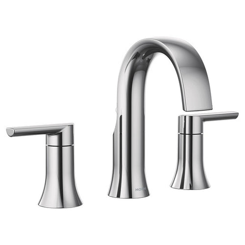 Moen Doux Chrome Two-Handle High Arc Bathroom Faucet