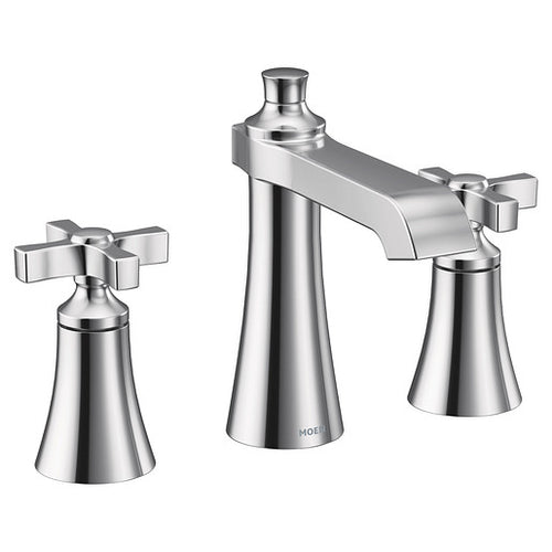 Moen Flara Chrome Two-Handle High Arc Bathroom Faucet