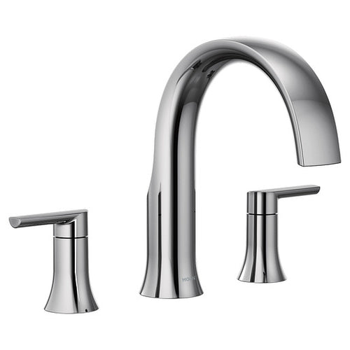 Moen Doux Chrome Two-Handle Non-Diverter Roman Tub Faucet