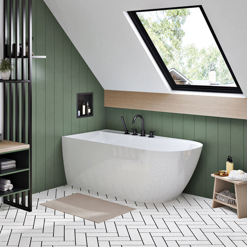 Zitta Stelvio Freestanding bathtub, 60",with drain on left