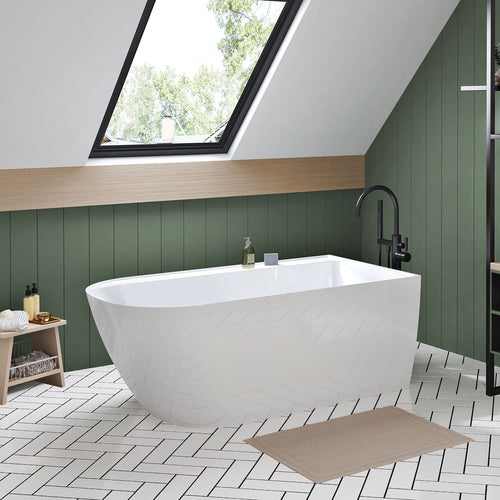 Zitta Stelvio Freestanding bathtub, 60",with drain on right