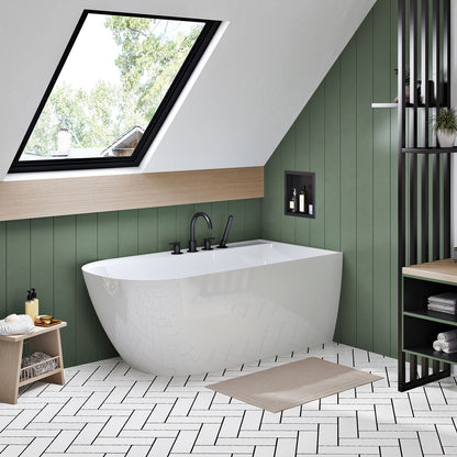 Zitta Stelvio Freestanding bathtub, 60",with drain on right