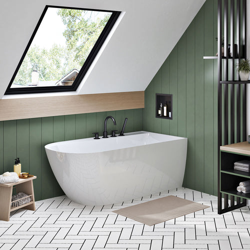Zitta Stelvio Freestanding bathtub, 60",with drain on right