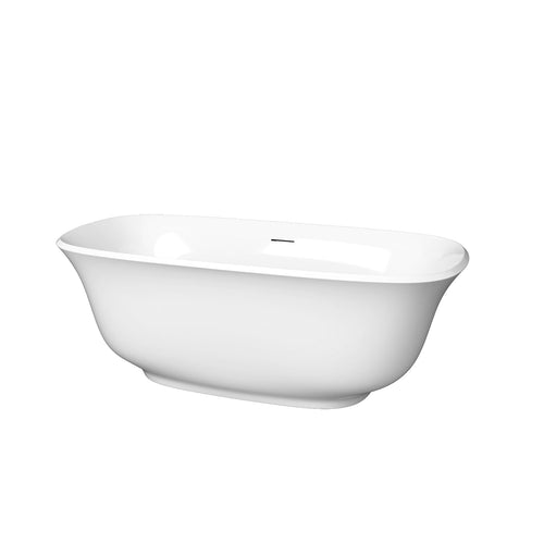Zitta Freestanding bathtub, 67", in glossy white