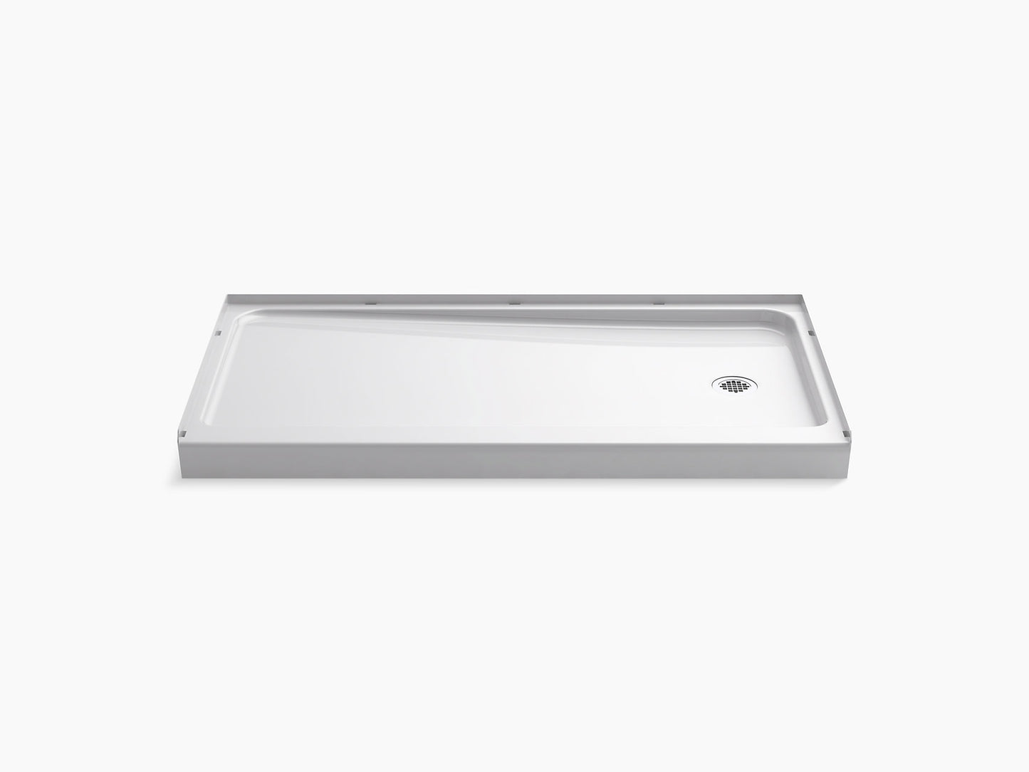 Sterling Ensemble™ 60" x 32" Vikrell® shower base, left drain
