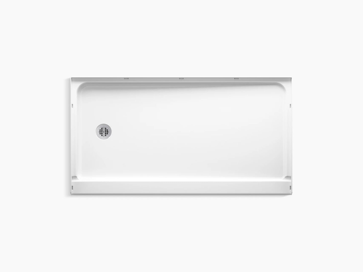 Sterling Ensemble™ 60" x 32" Vikrell® shower base, left drain