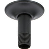 Universal Showering 3 Inch Shower Arm Overhead Mount With Flange - Matte Black