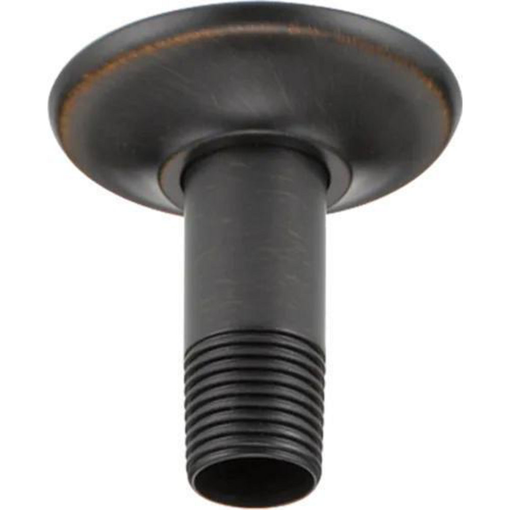Universal Showering 3 Inch Shower Arm Overhead Mount With Flange - Venetian Bronze