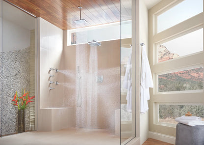 Essential Shower Series H2Okinetic Square Multi-Function Shower Head - 1.75 GPM lifestyle