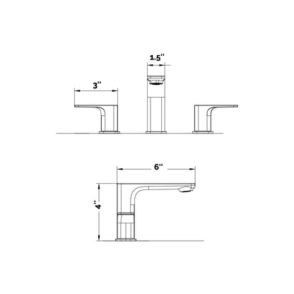 Widespread Bathroom Faucet VS17398CR - Golzar Home