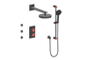 Vogt Mond 3-way Thermostatic Shower Kits With Body Jets Matte Black