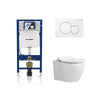 Alps 2-Piece Toilet Elongated Dual-Flush Wall Mounted Toilet With Geberit In-Wall Tank (Seat Included) - Victoria - Golzar Home