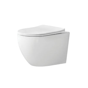 Alps- Victoria Wall-Mounted Toilet Dual Flush 1.6/1.1 gpf - KW-9003WT With Seat - Glossy White