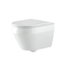 Alps Aaron Wall-Mounted Toilet Dual Flush 1.6/1.1 gpf - KW-9009WT With Seat - Glossy White