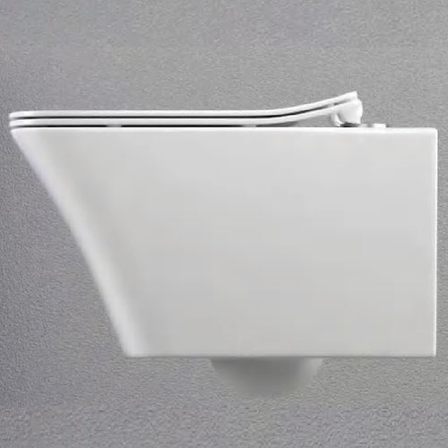 Alps- Jewel Wall-Mounted Toilet Dual Flush 1.6/1.1 gpf - KW-9011WT With Seat - Glossy White