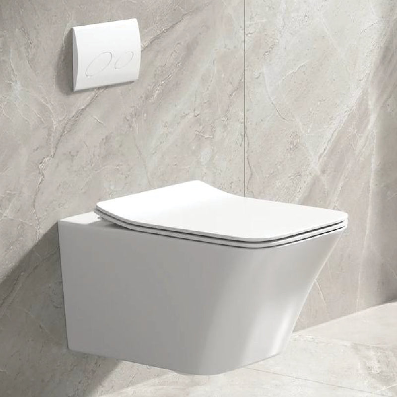 ALPS Jewel wall-hung toilet installed against a marble bathroom wall