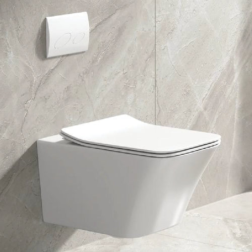 Alps Jewel Wall-Mounted Elongated Toilet Dual-Flush 1.6/1.1 gpf with seat & Geberit Carrier
