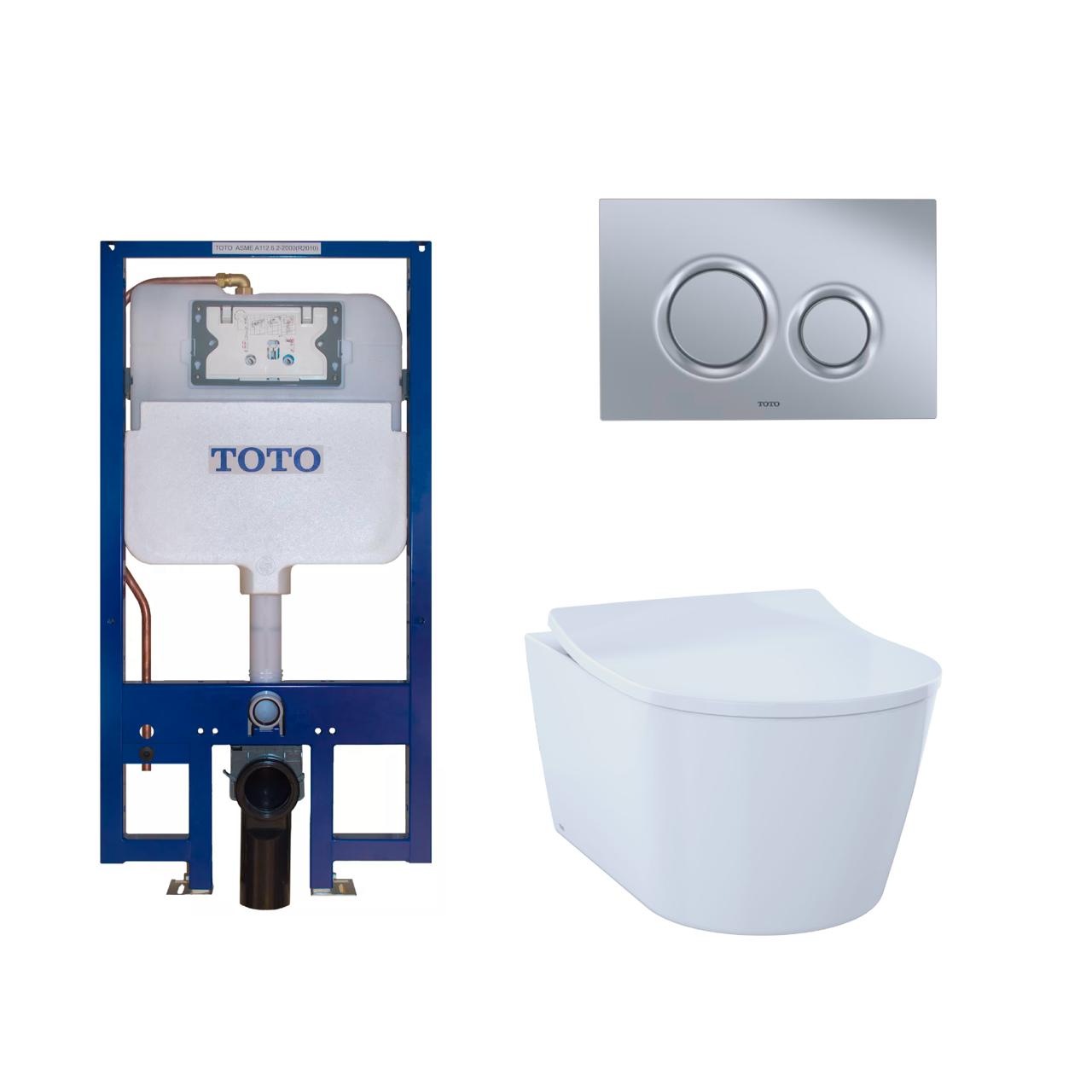 TOTO RP Compact Wall Hung Toilet & In-wall Tank System 1.28/0.9 GPF - Golzar Home