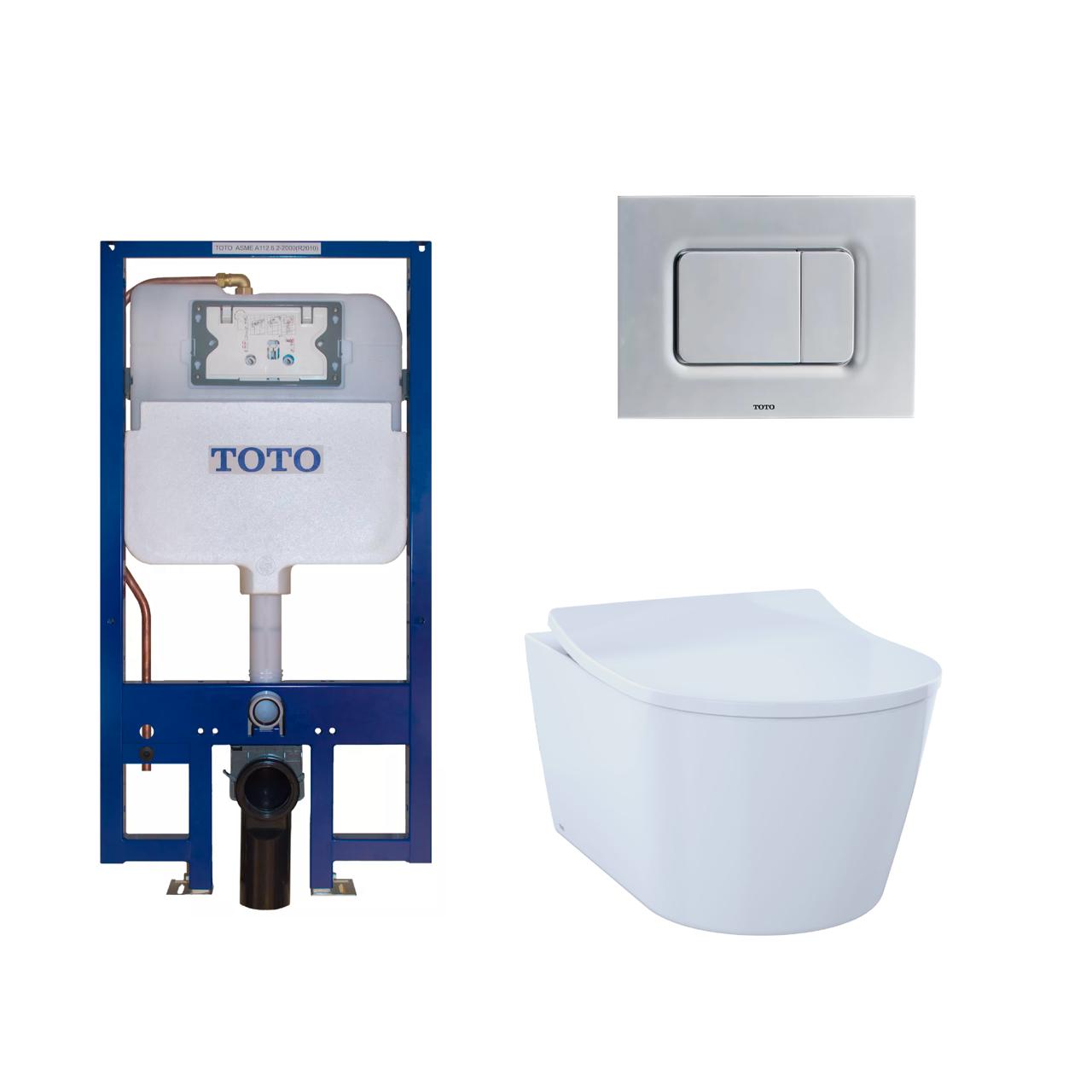 TOTO RP Compact Wall Hung Toilet & In-wall Tank System 1.28/0.9 GPF - Golzar Home