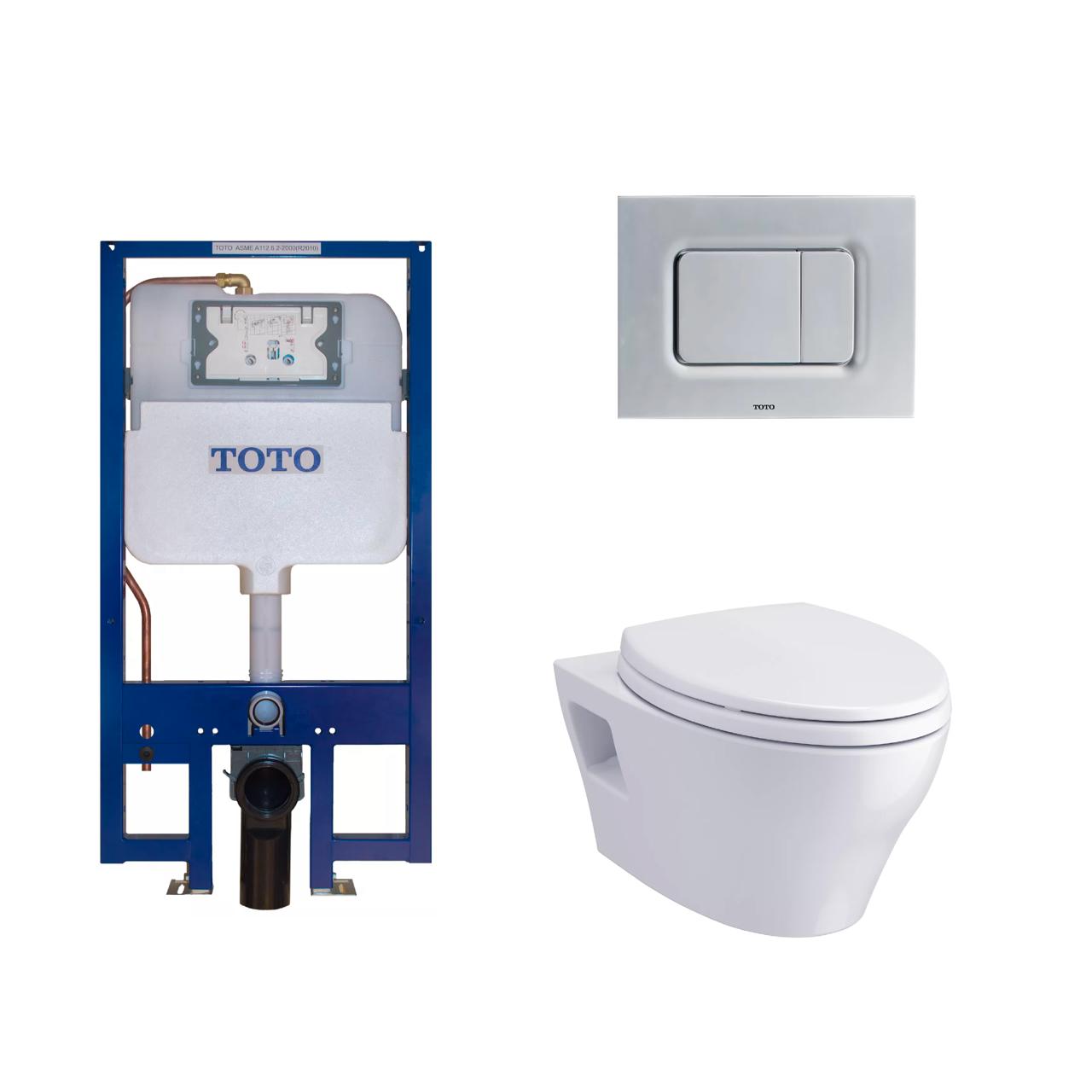 TOTO EP Wall Hung Toilet & In-wall Tank System 1.28/0.9 GPF - Golzar Home