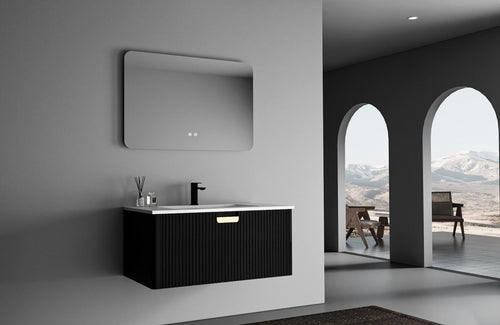 Bergamo - Paris Single Sink Floating Bathroom Vanity