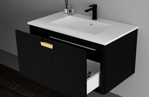 Bergamo - Paris Single Sink Floating Bathroom Vanity
