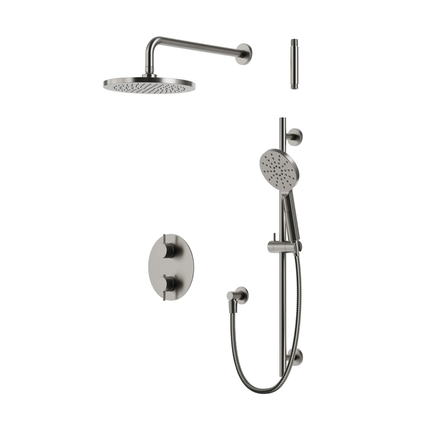 Aqua Brass Umix Thermostatic Shower Trim Kit 2-way Shared