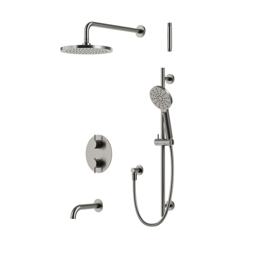 Aqua Brass Umix Thermostatic Shower Trim Kit 3-way Shared