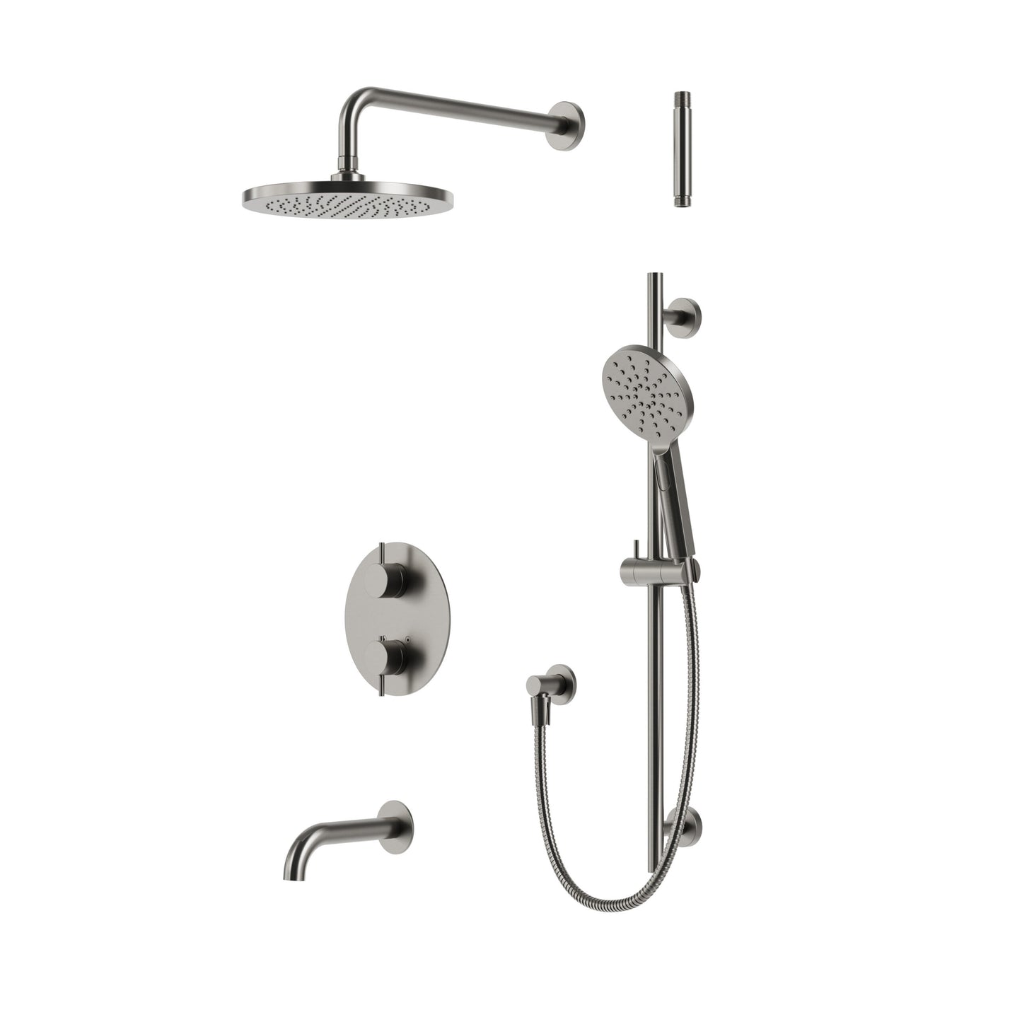 Aqua Brass Umix Thermostatic Shower Trim Kit 3-way Non-shared (G)
