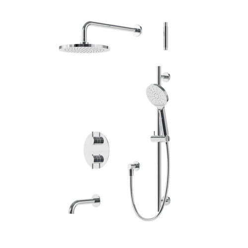 Aqua Brass Umix Thermostatic Shower Trim Kit 3-way Shared