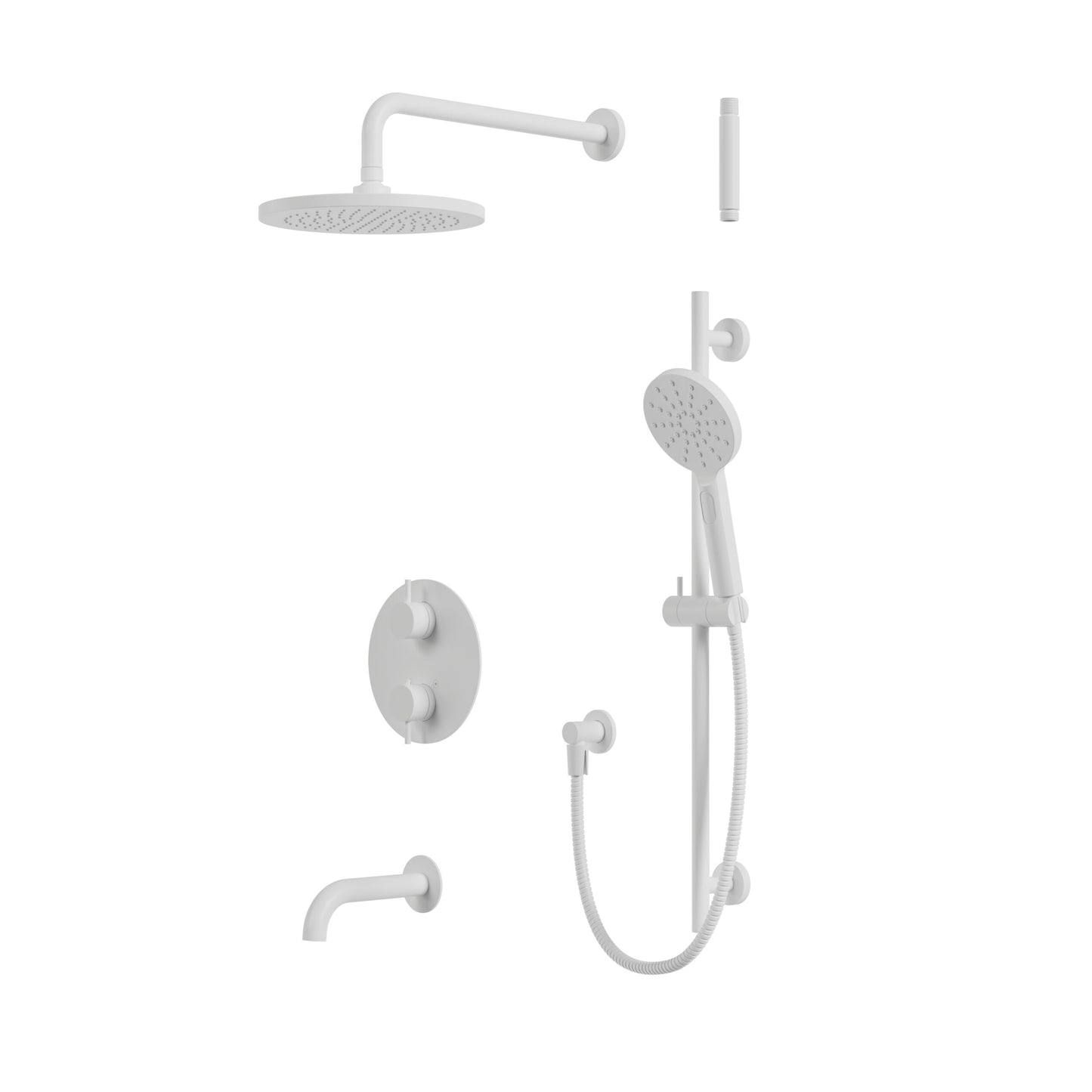 Aqua Brass Umix Thermostatic Shower Trim Kit 3-way Shared