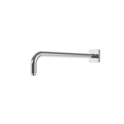 Aqua Brass 15” Wall Shower Arm with Square Flange