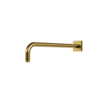 Aqua Brass 15” Wall Shower Arm with Square Flange