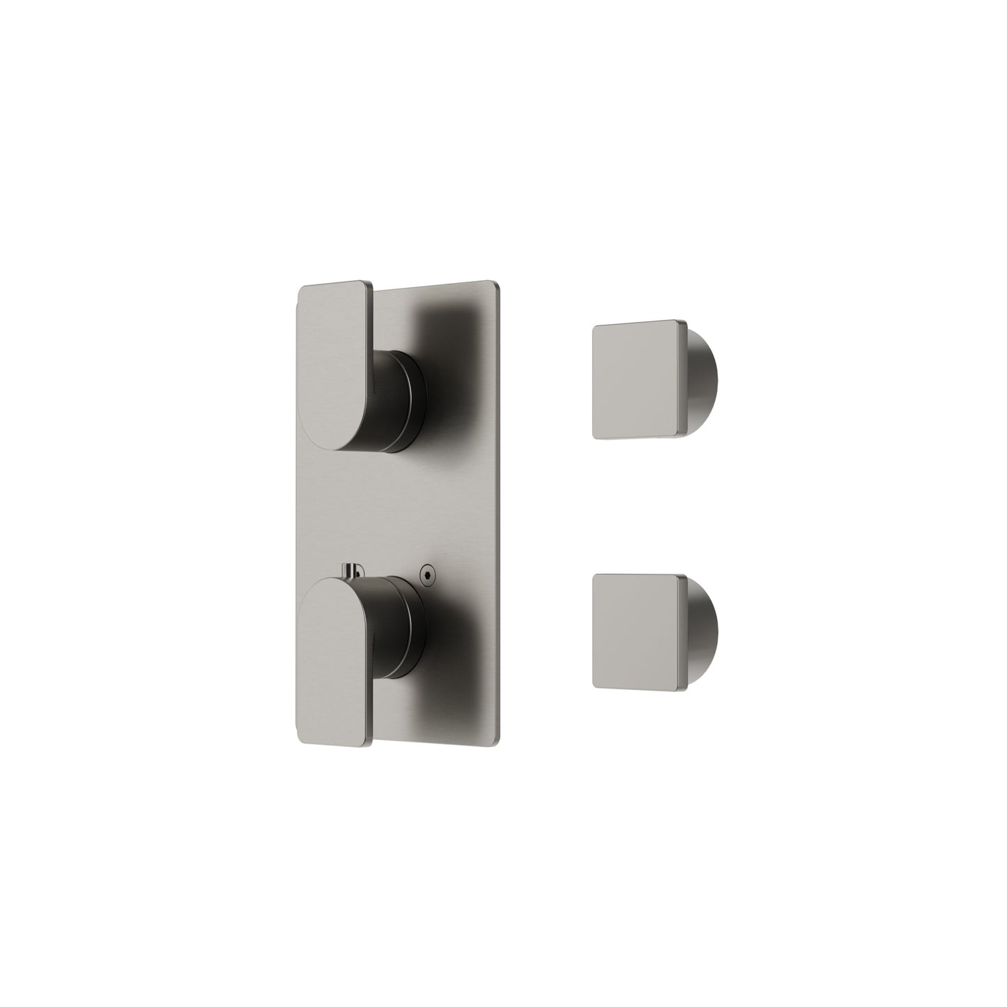 aqua Brass Square Shower Trim 3-way Shared