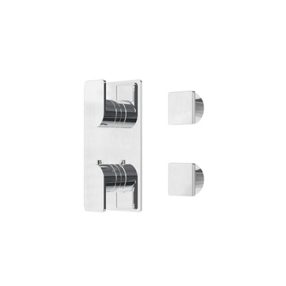 aqua Brass Square Shower Trim 3-way Shared