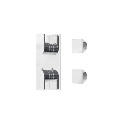 Aqua Brass Square Shower Trim 2-way Shared