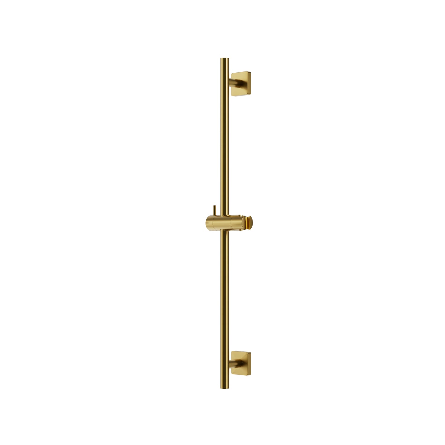Aqua Brass Round Shower Rail with Square Flanges