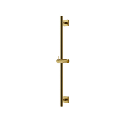 Aqua Brass Round Shower Rail with Square Flanges