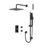 Aqua Brass Square Thermostatic Shower Trim Kit 2-way Shared