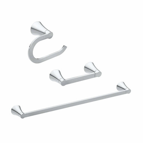 Moen Mikah Chrome pivoting paper holder towel bar towel ring