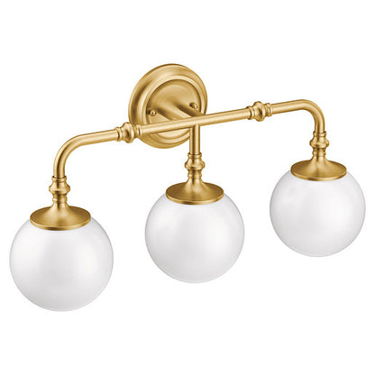 Moen Colinet Chrome three globe bath light